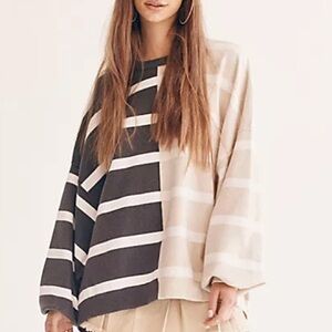 Free People Uptown Stripe Pullover